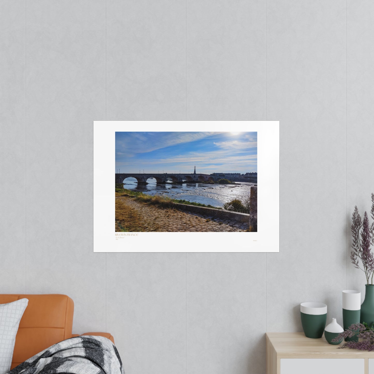 River In France Matte Photograph Horizontal Posters EU