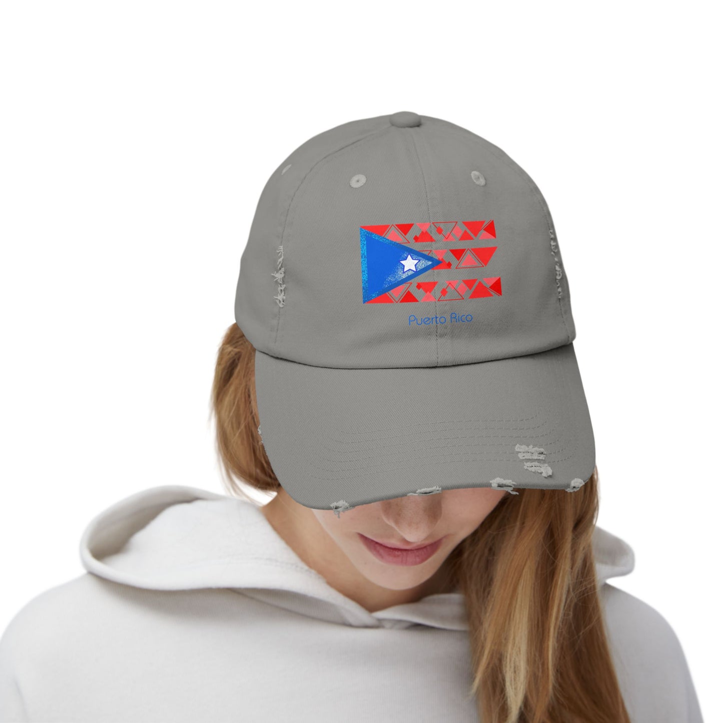 Modern Puerto Rico Unisex Distressed Cap