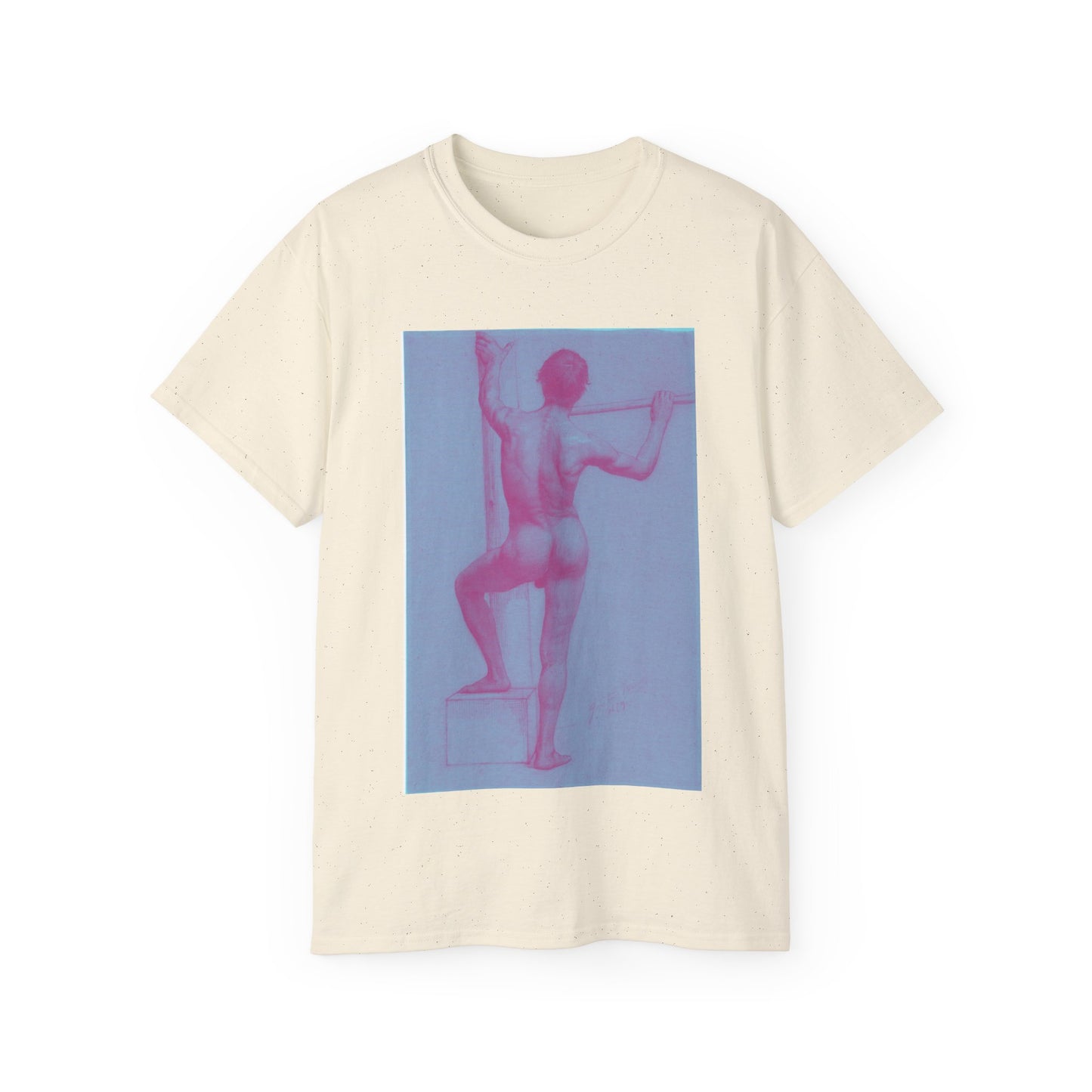 Gustav Klimt, Male Nude with Left Foot on a Pedestal 1879 Unisex Ultra Cotton Tee