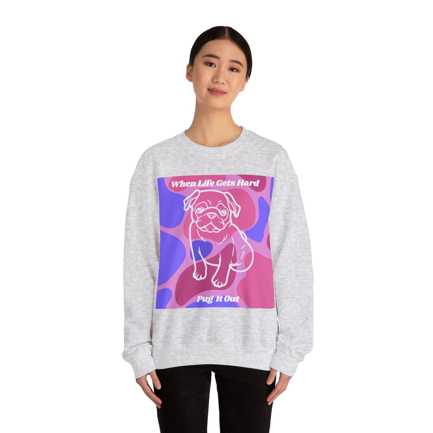 Charming Pug Unisex Heavy Blend™ Crewneck Sweatshirt EU