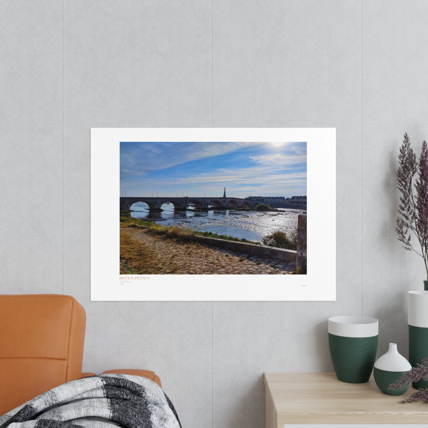 River In France Matte Photograph Horizontal Posters EU