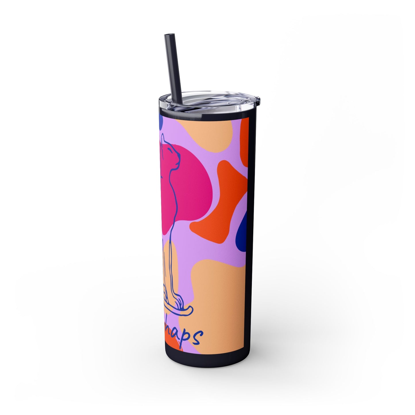 Purr-haps Cat Tumbler with Straw, 20oz