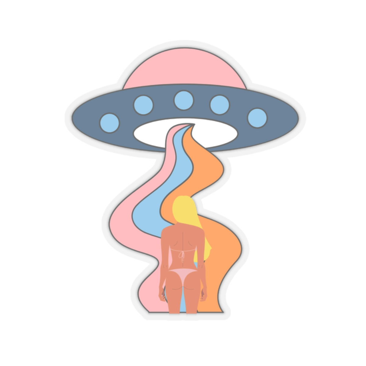 Bikini Abduction Kiss-Cut Stickers