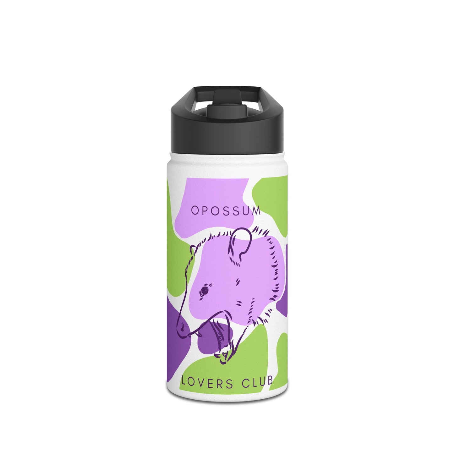 Opossum Lovers Club Stainless Steel Water Bottle, Standard Lid