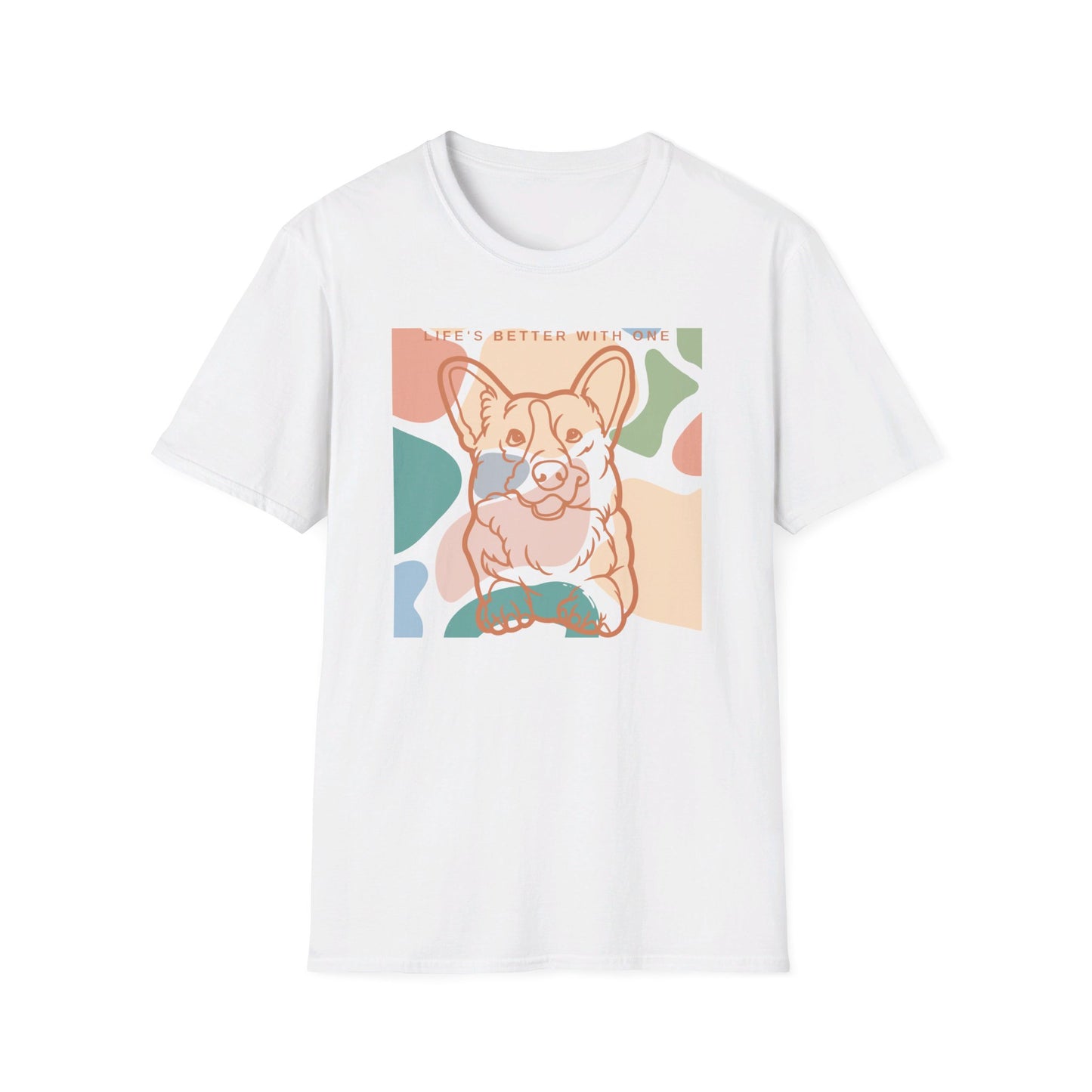 Cute corgi Unisex Softstyle T-Shirt Two Sided