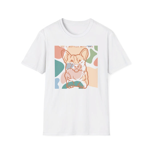 Cute corgi Unisex Softstyle T-Shirt Two Sided