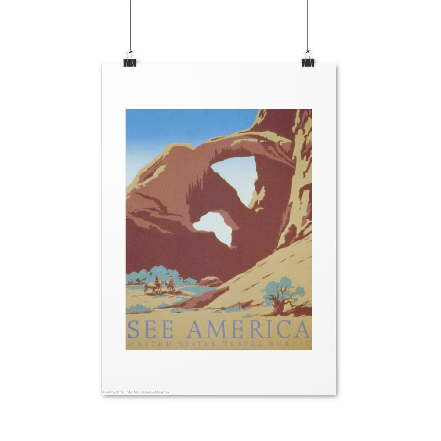 See America Two Illustration Vertical Poster EU