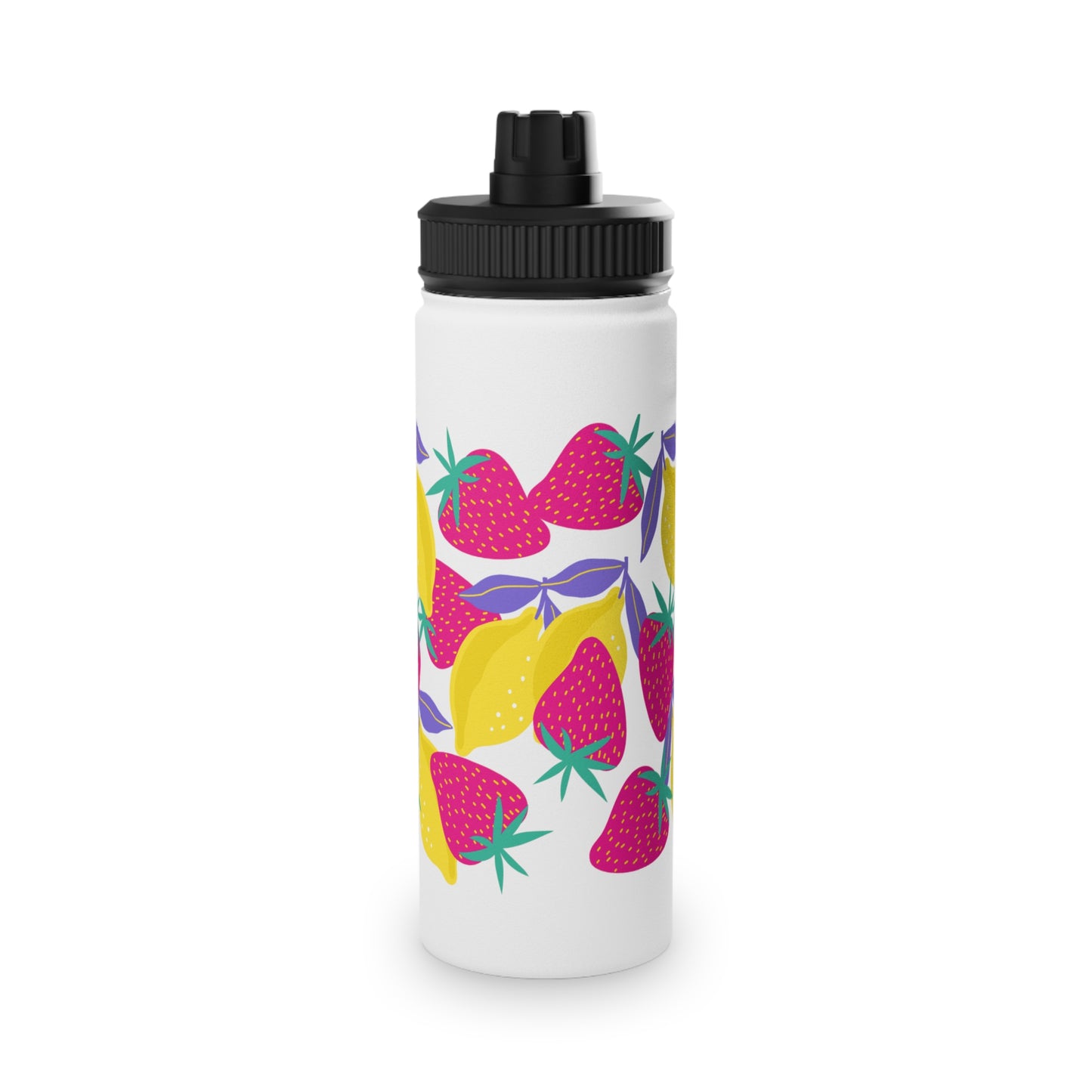 Lemons and Strawberries Stainless Steel Water Bottle, Standard Lid EU