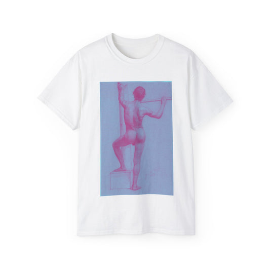 Gustav Klimt, Male Nude with Left Foot on a Pedestal 1879 Unisex Ultra Cotton Tee