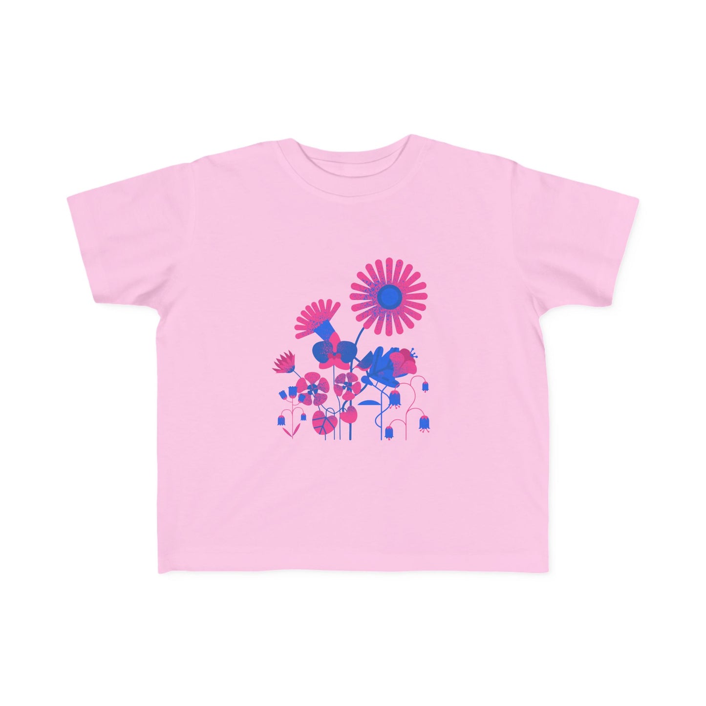 Flowers in Blue and Pink Toddler T-shirt EU