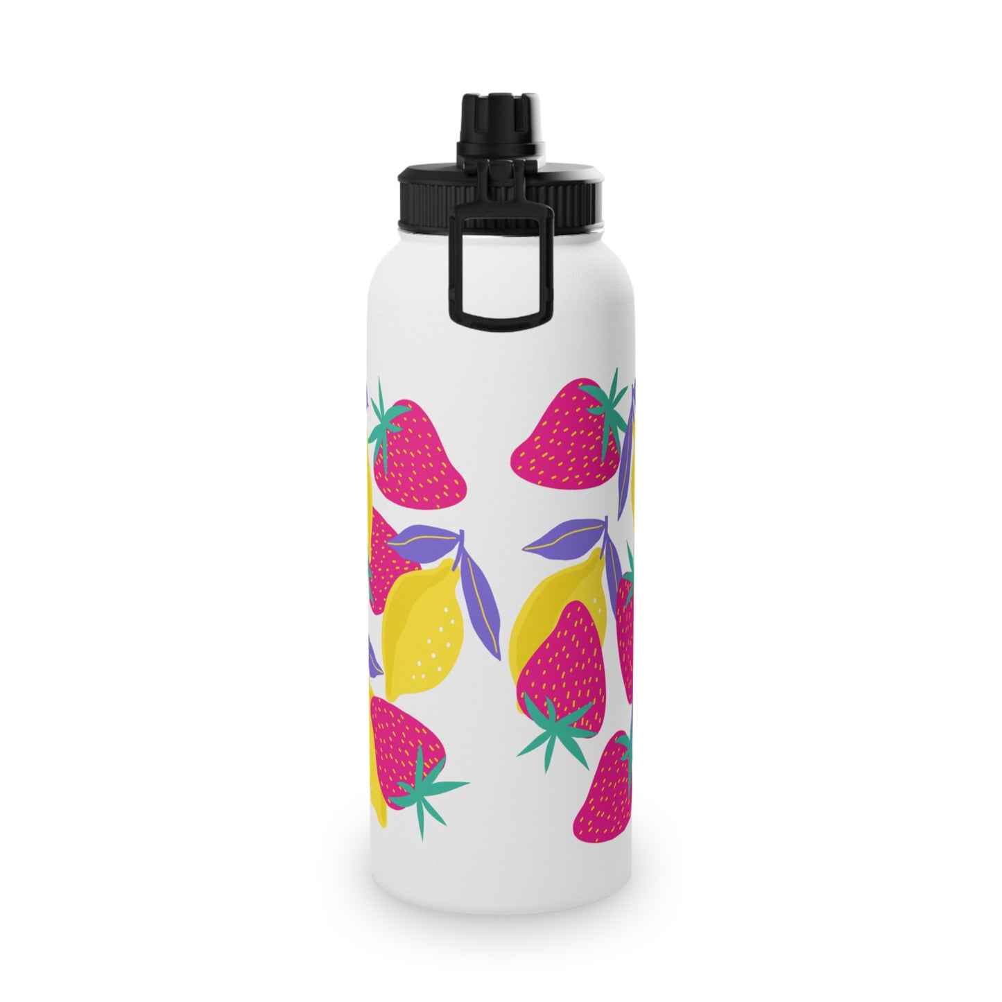 Lemons and Strawberries Stainless Steel Water Bottle, Standard Lid EU