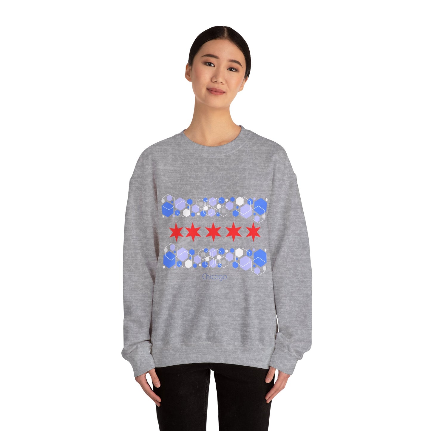 Modern Chicago Unisex Heavy Blend™ Crewneck Sweatshirt EU