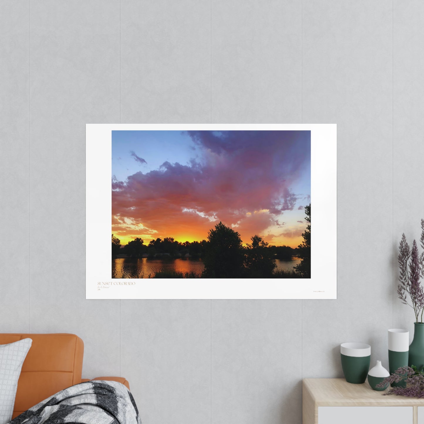 Sunset Colorado Matte Photograph Horizontal Posters EU