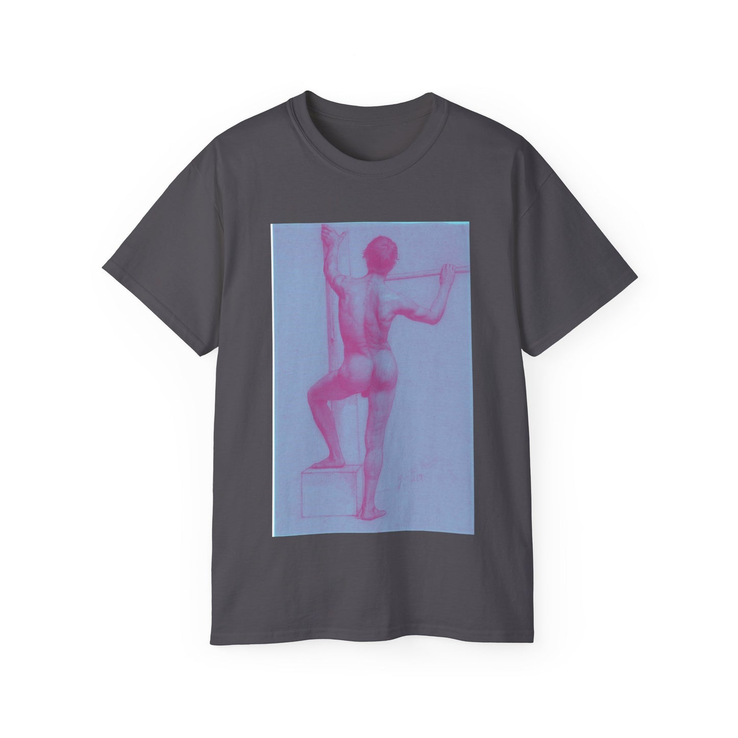 Gustav Klimt, Male Nude with Left Foot on a Pedestal 1879 Unisex Ultra Cotton Tee