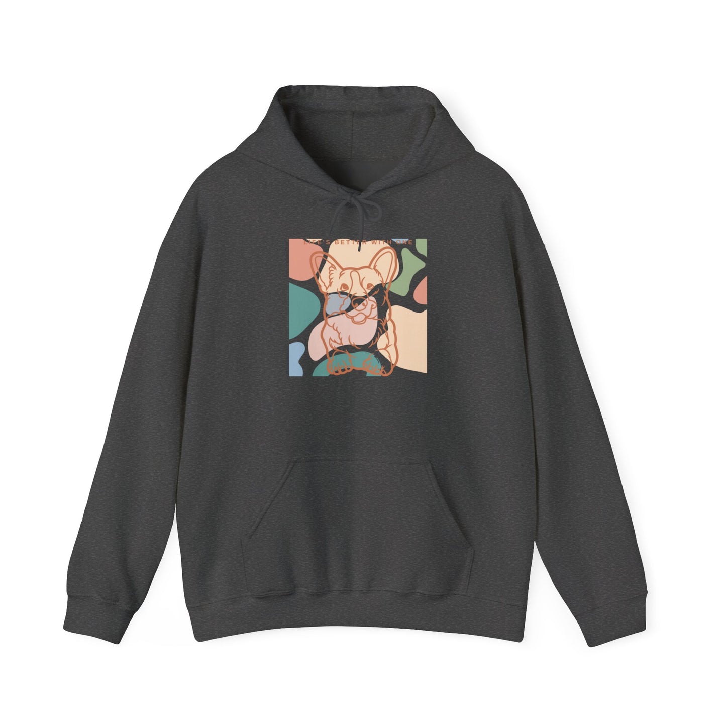 Sudadera unisex con capucha y mezcla pesada de dos caras de Corgi