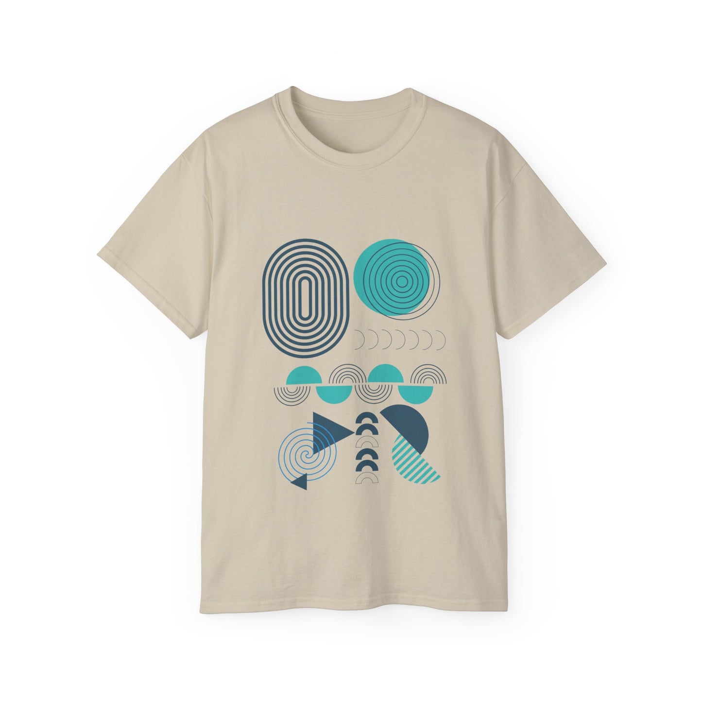 Blue Geometry Illustration Ultra Cotton Tee