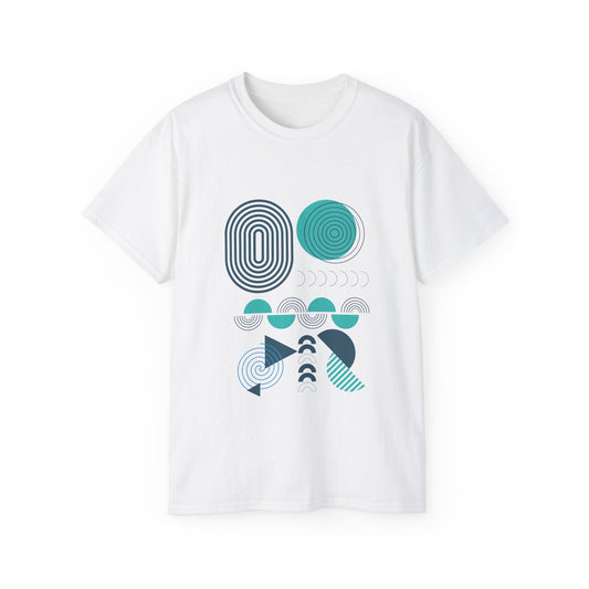 Blue Geometry Illustration Ultra Cotton Tee EU