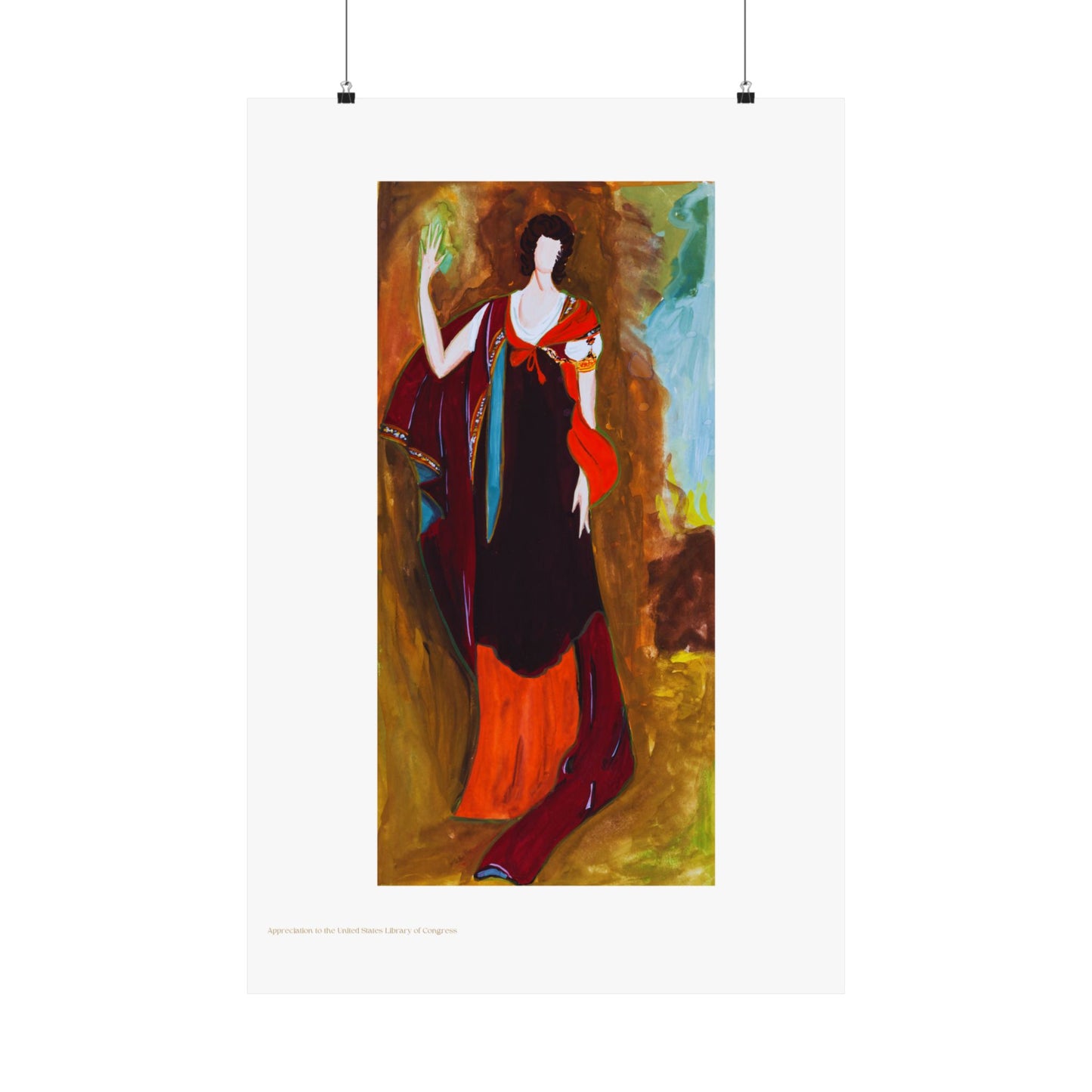 Unknown Lady Painting Vertical Poster