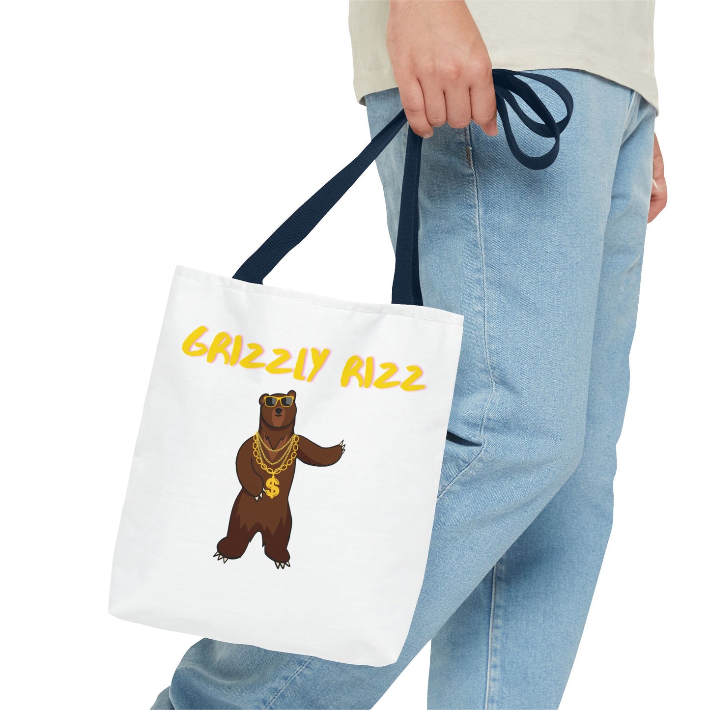 Grizzly Rizz Bear Tote Bag