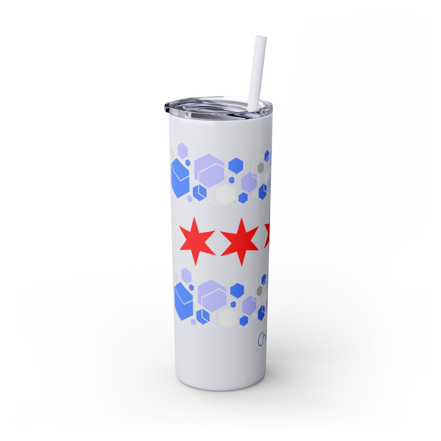 Modern Chicago Tumbler with Straw, 20oz