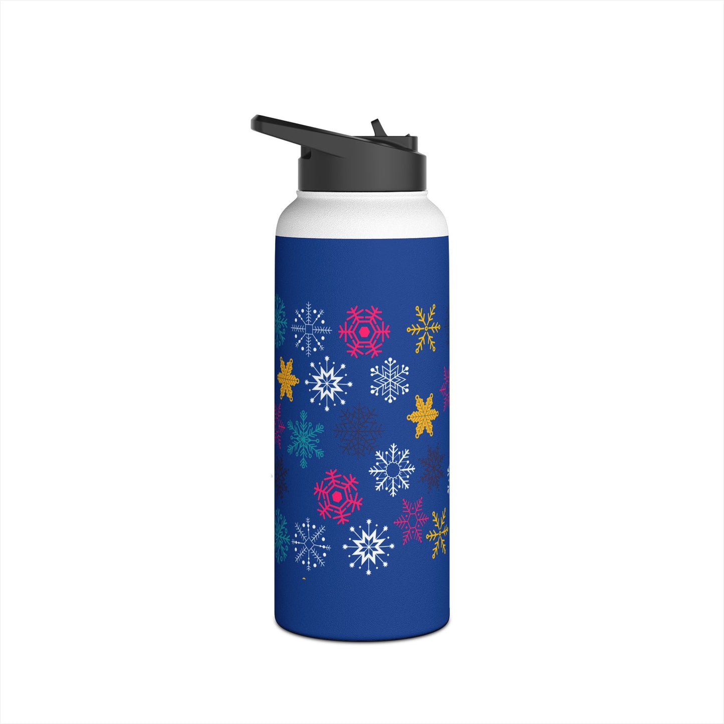 Let it Snow Stainless Steel Water Bottle, Standard Lid