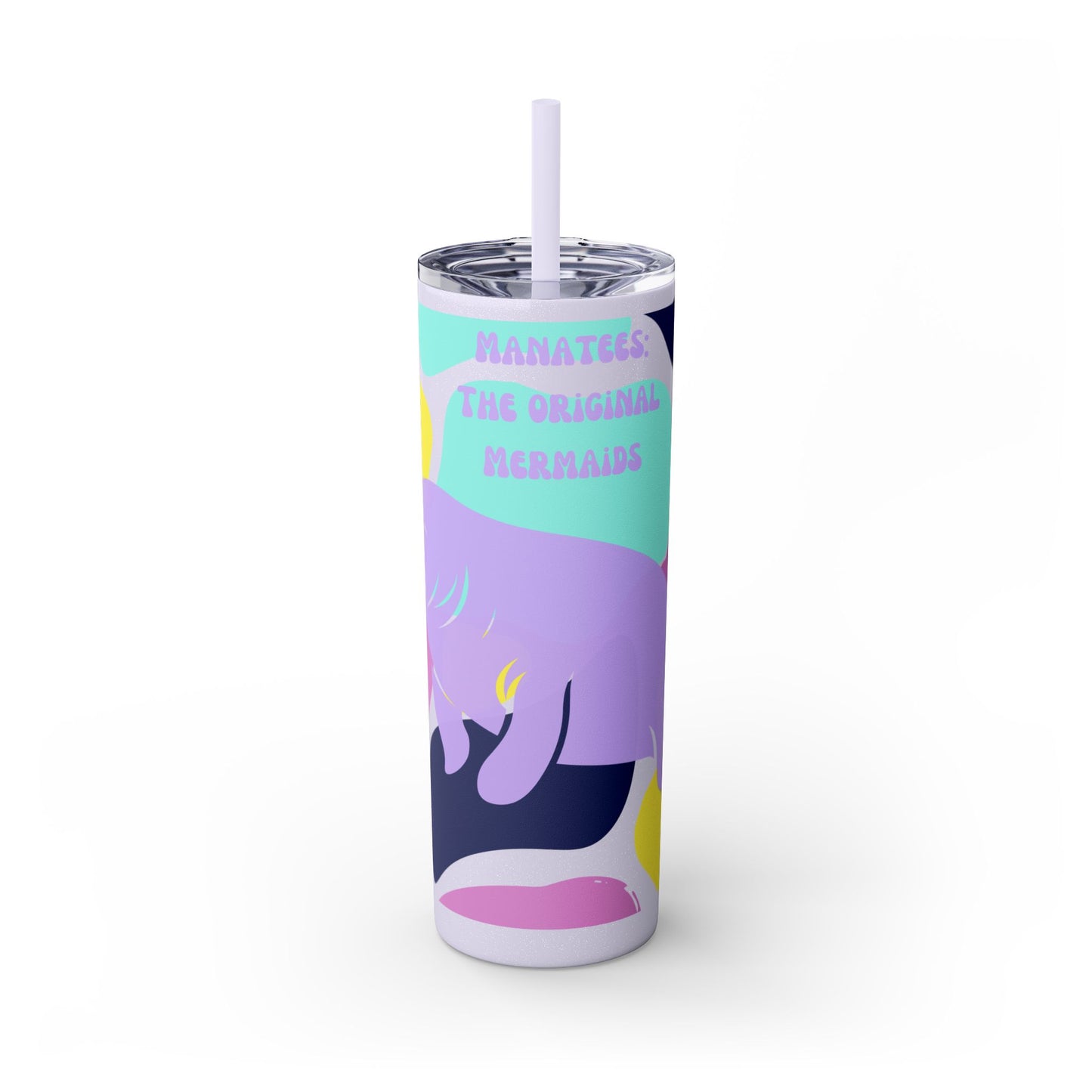 The Original Mermaid Manatee Tumbler with Straw, 20oz