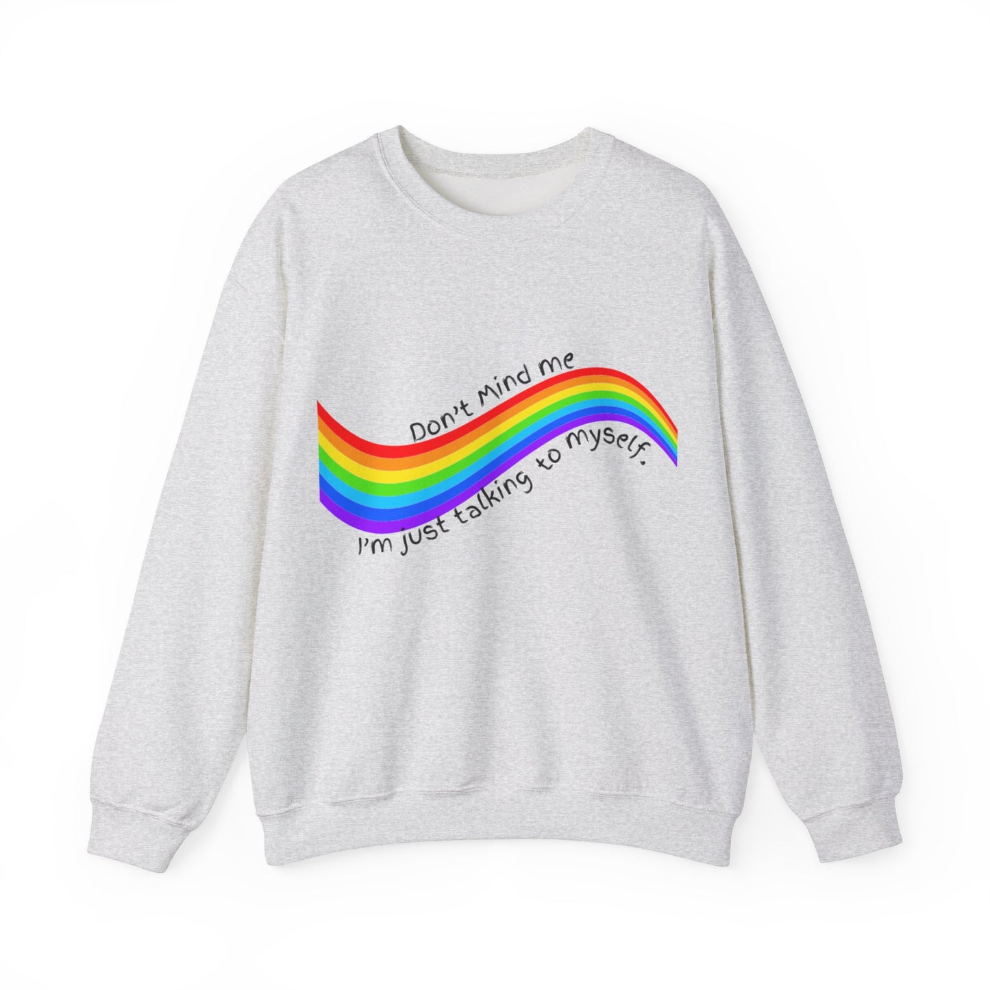 Talking to Myself Rainbow Unisex Heavy Blend™ Crewneck Sweatshirt EU