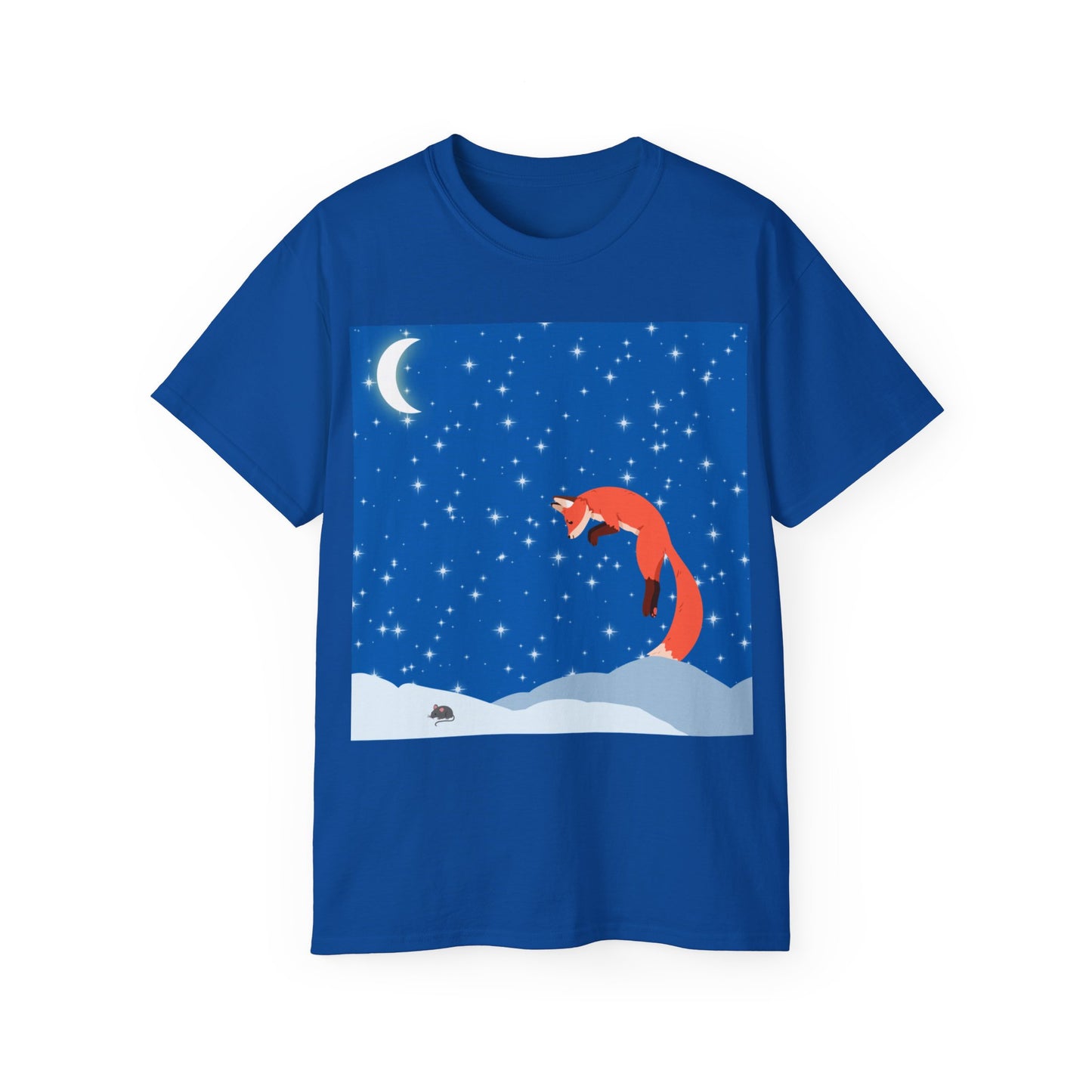 Snow Jumping Fox Unisex Ultra Cotton Tee