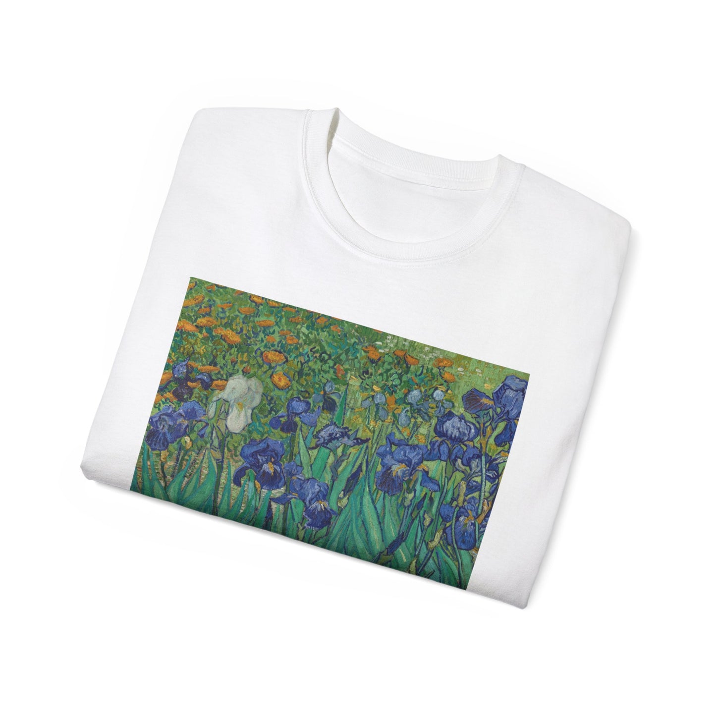 Camiseta unisex de algodón ultrafino con la imagen de los lirios rasgados de Van Gogh, 1889, UE