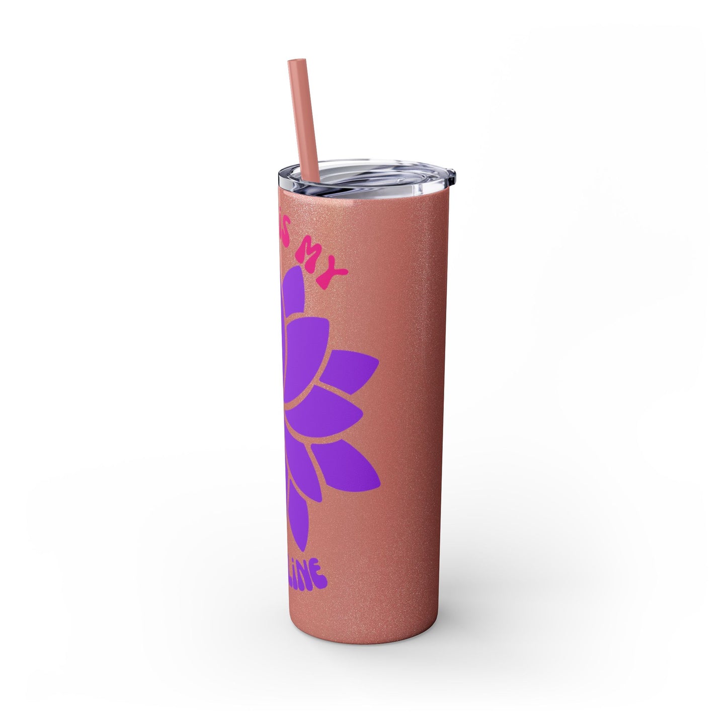 Delulu is My Baseline Tumbler with Straw, 20oz