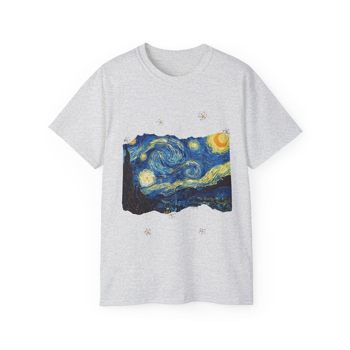 Ripped Vincent Van Gogh, A Starry Night 1889 Ultra Cotton Tee