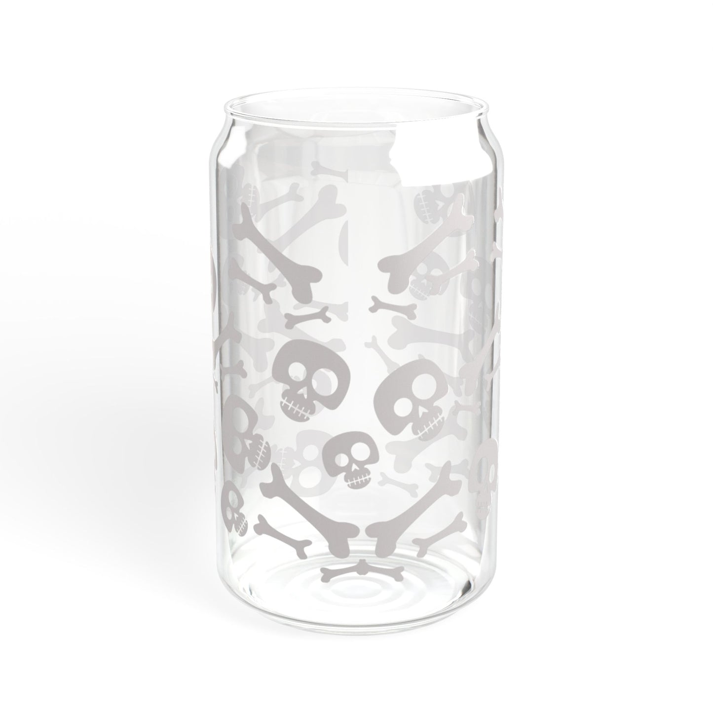 Skull and Bones Sipper Glass, 16oz