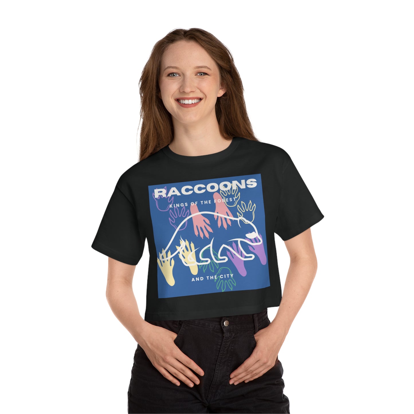 Kings of City Forest Raccoons Champion Women's Heritage Cropped T-Shirt