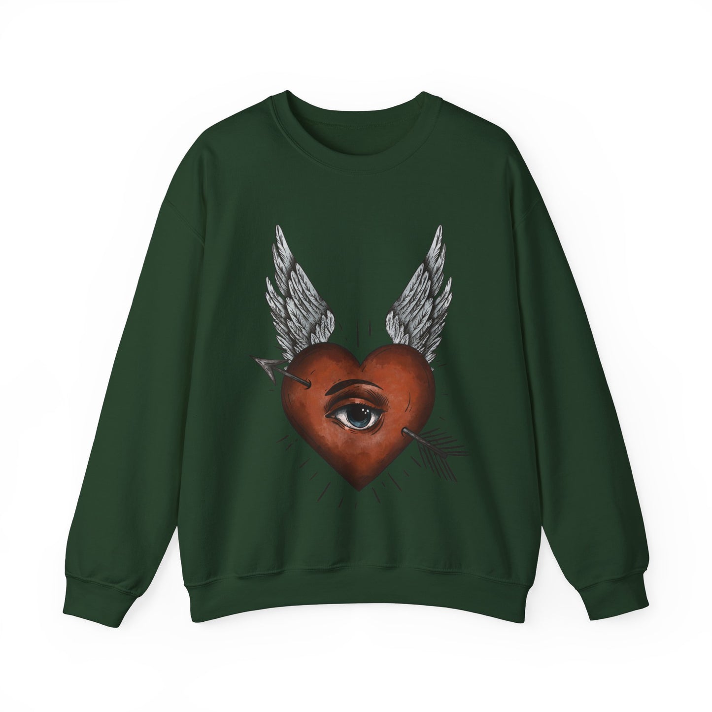 Sudadera unisex de cuello redondo de mezcla pesada Eye of the Beholder™ UE