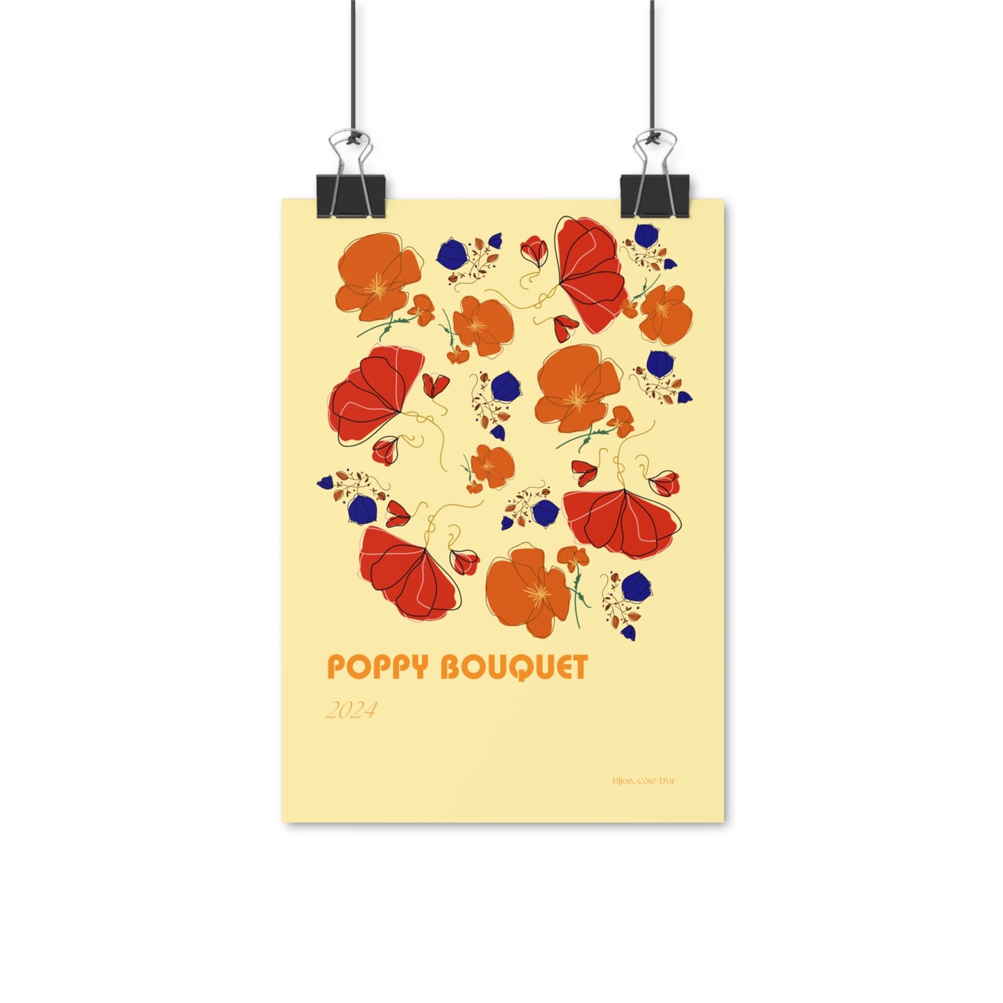 Poppy Bouquet Vertical Posters EU