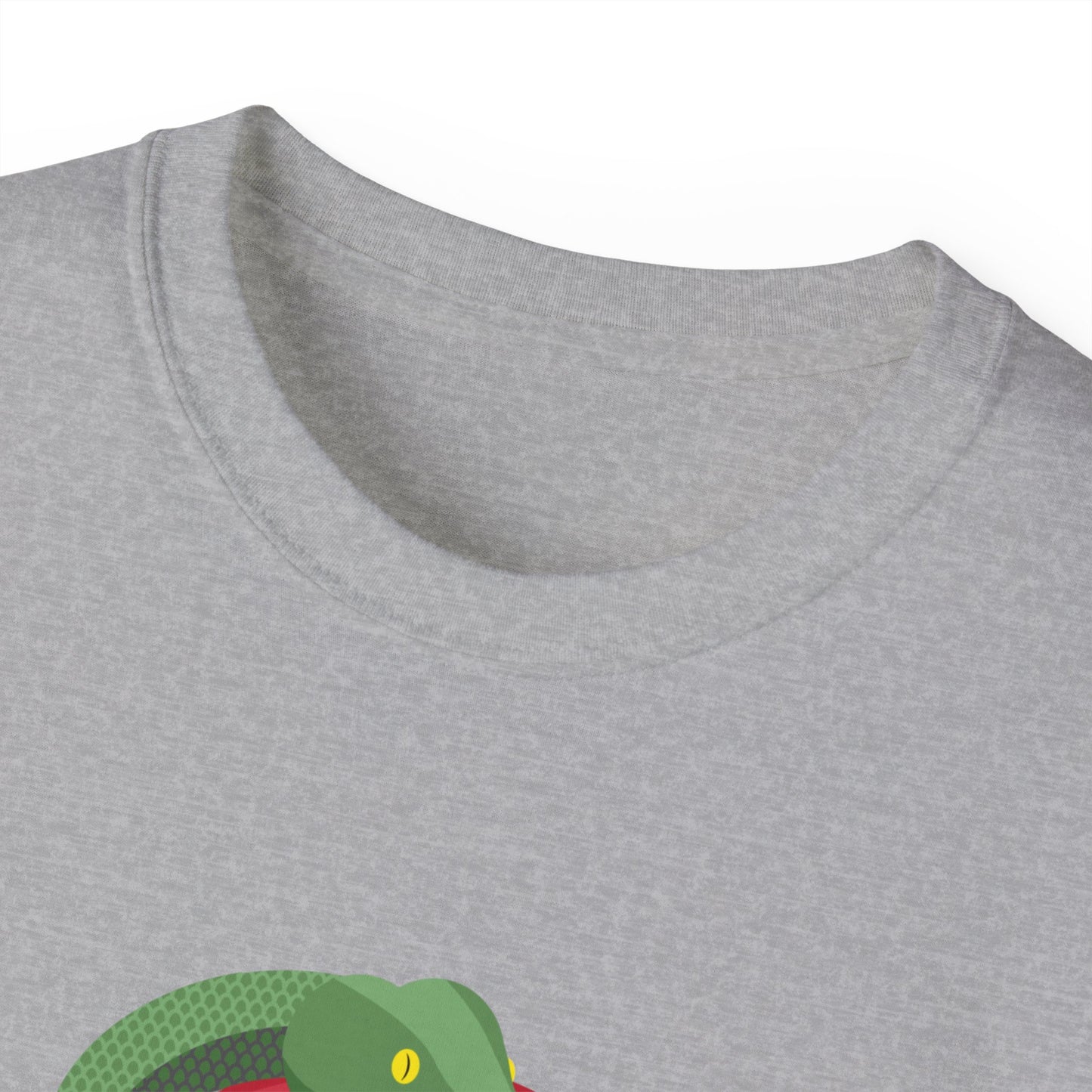 Camiseta de algodón ultra suave con ilustración La serpiente me obligó a hacerlo