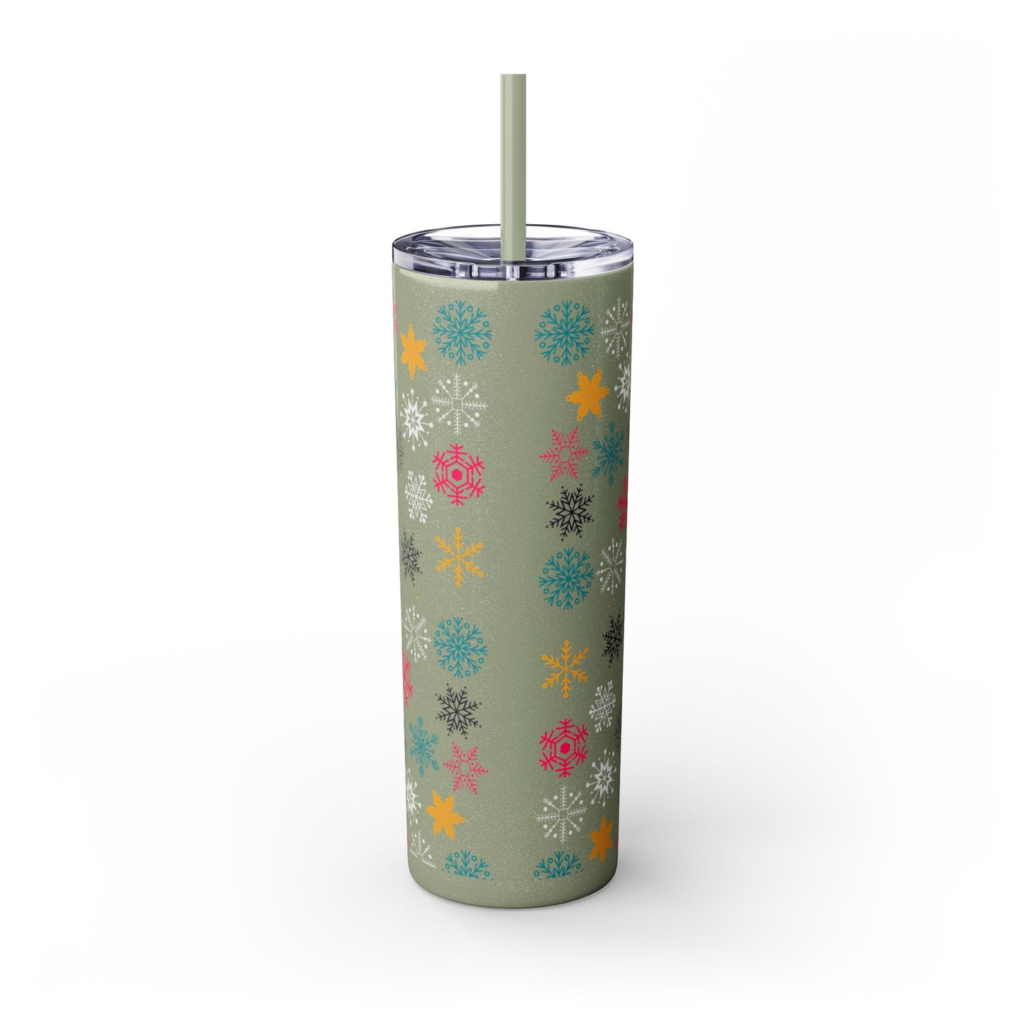 Vaso con pajita Let it Snow Rainbows, 20 oz