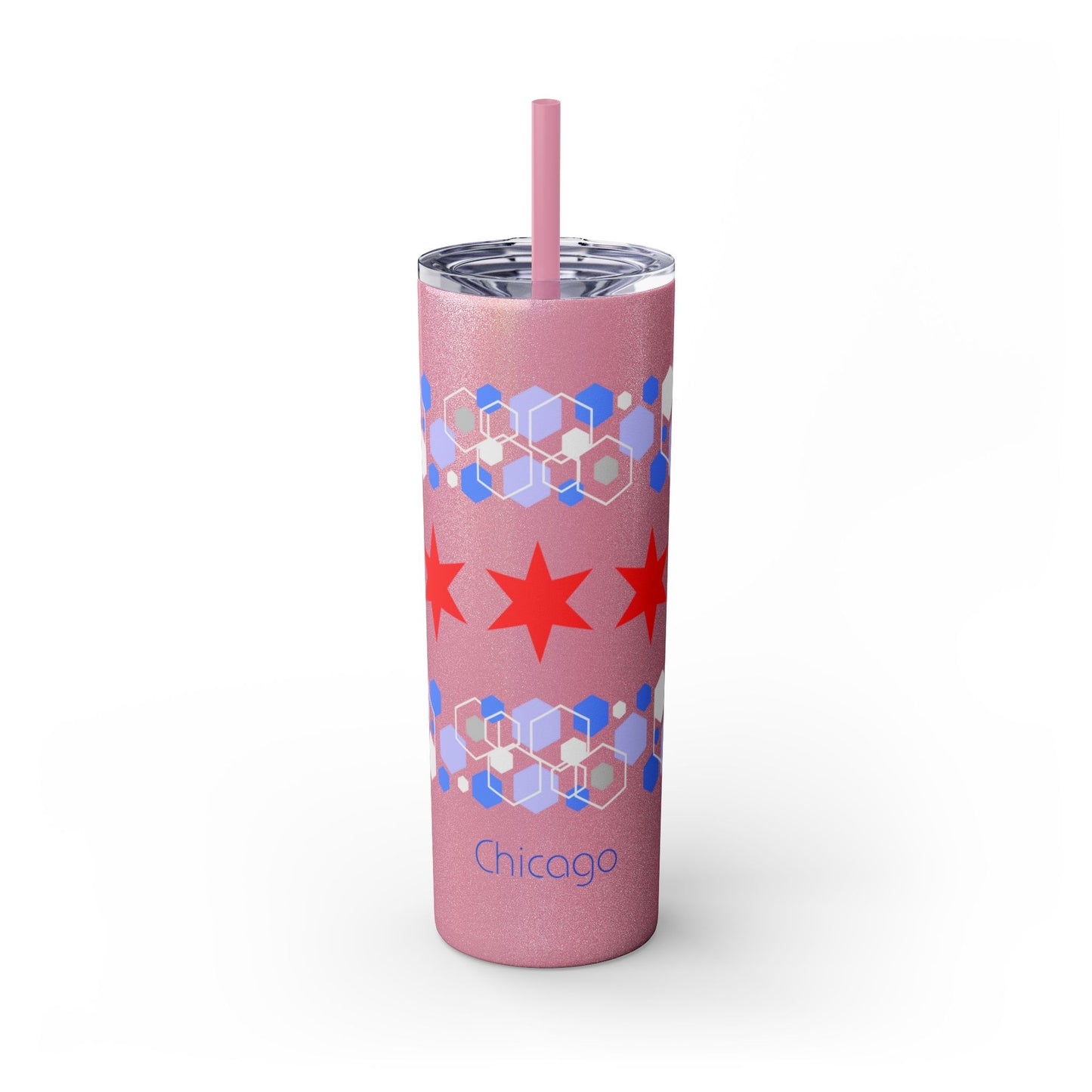 Modern Chicago Tumbler with Straw, 20oz