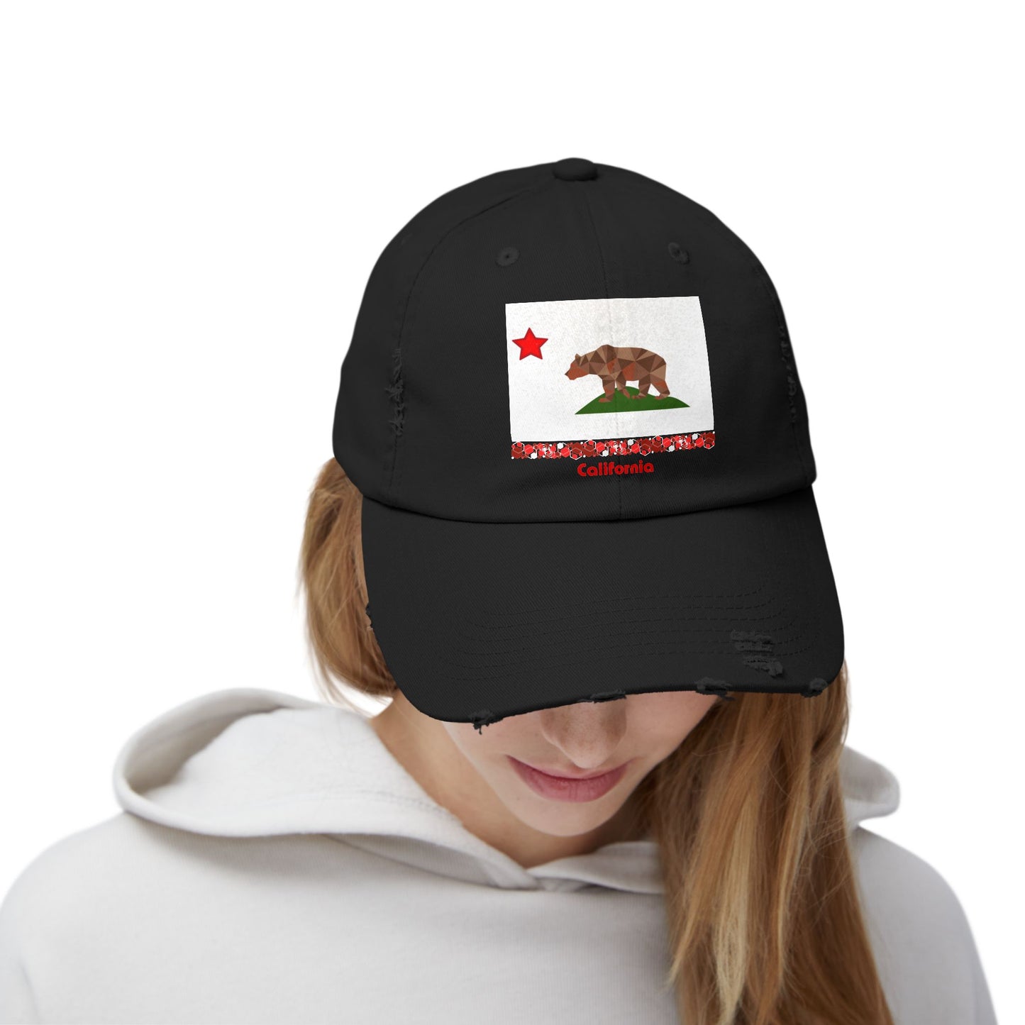 Modern California Unisex Distressed Cap