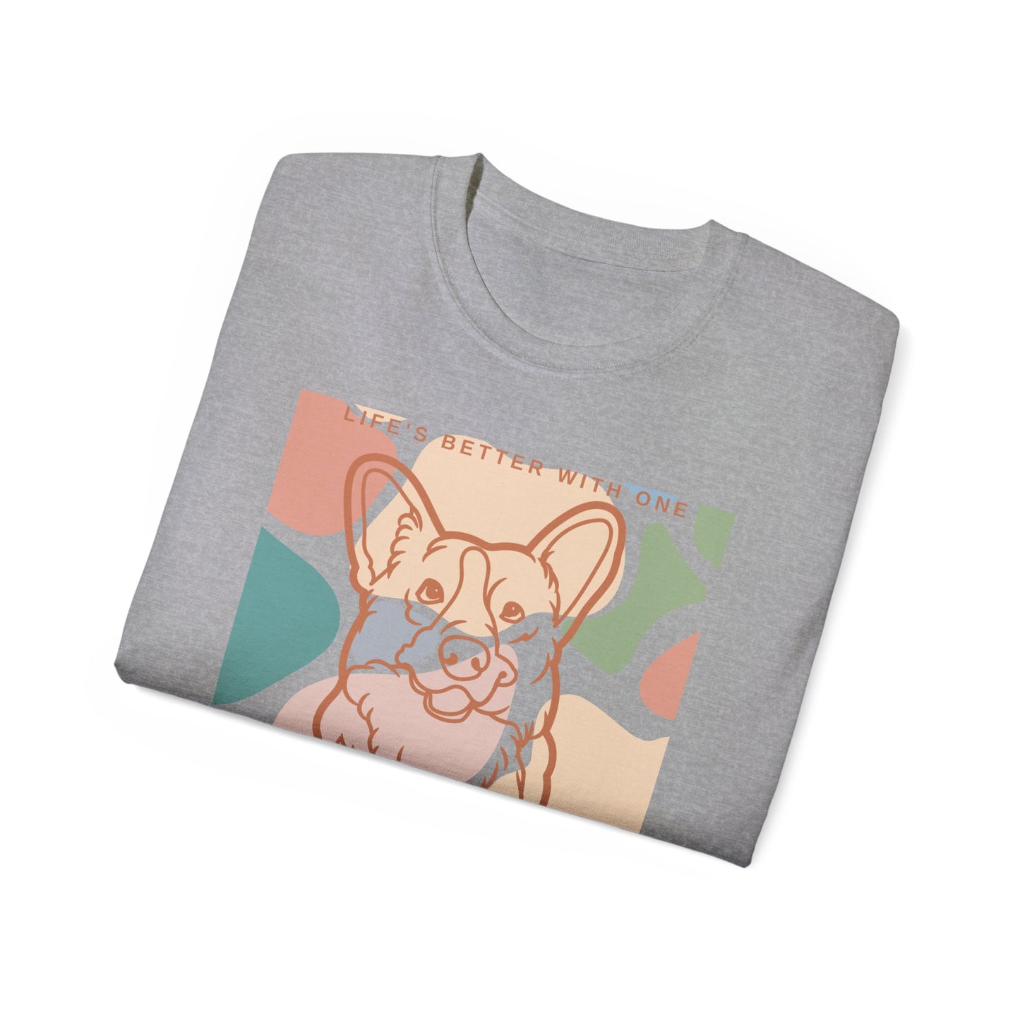 Linda camiseta unisex de algodón ultra fino Corgi 