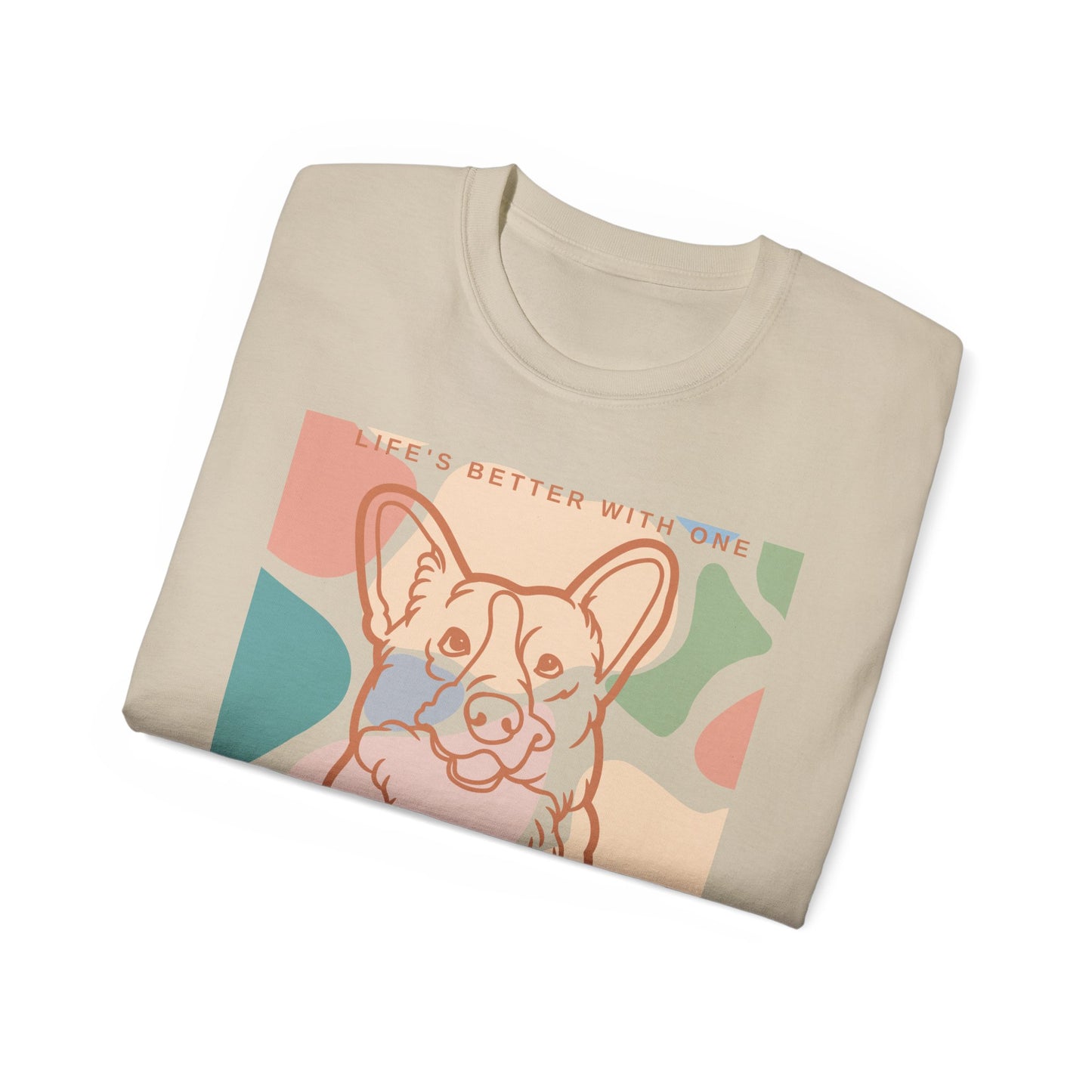 Cute Corgi Unisex Ultra Cotton Tee Two Sided