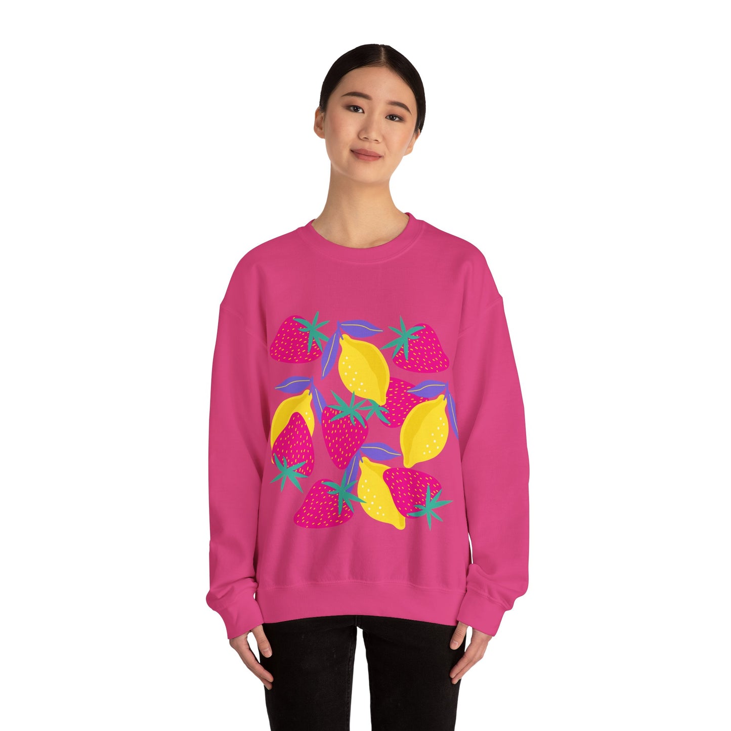 Lemons and Strawberries Unisex Heavy Blend™ Crewneck Sweatshirt EU