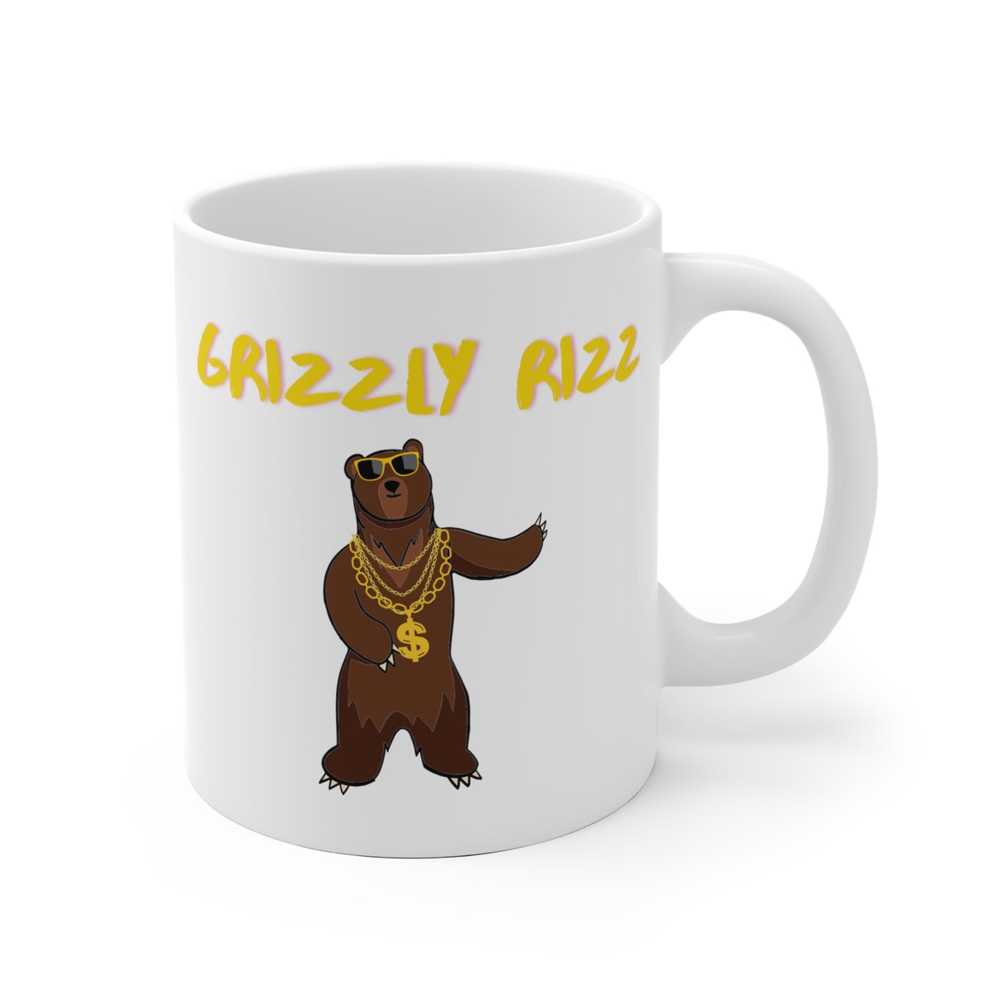 Copia de la taza del oso Grizzly Rizz de 11 oz