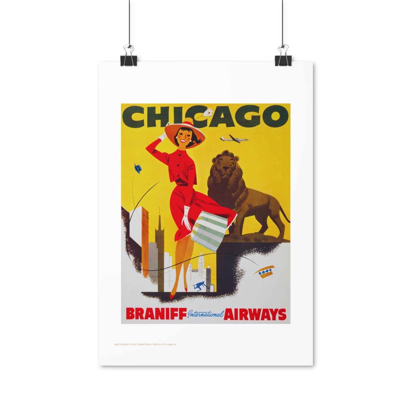 Chicago Illustration Vertical Poster EU