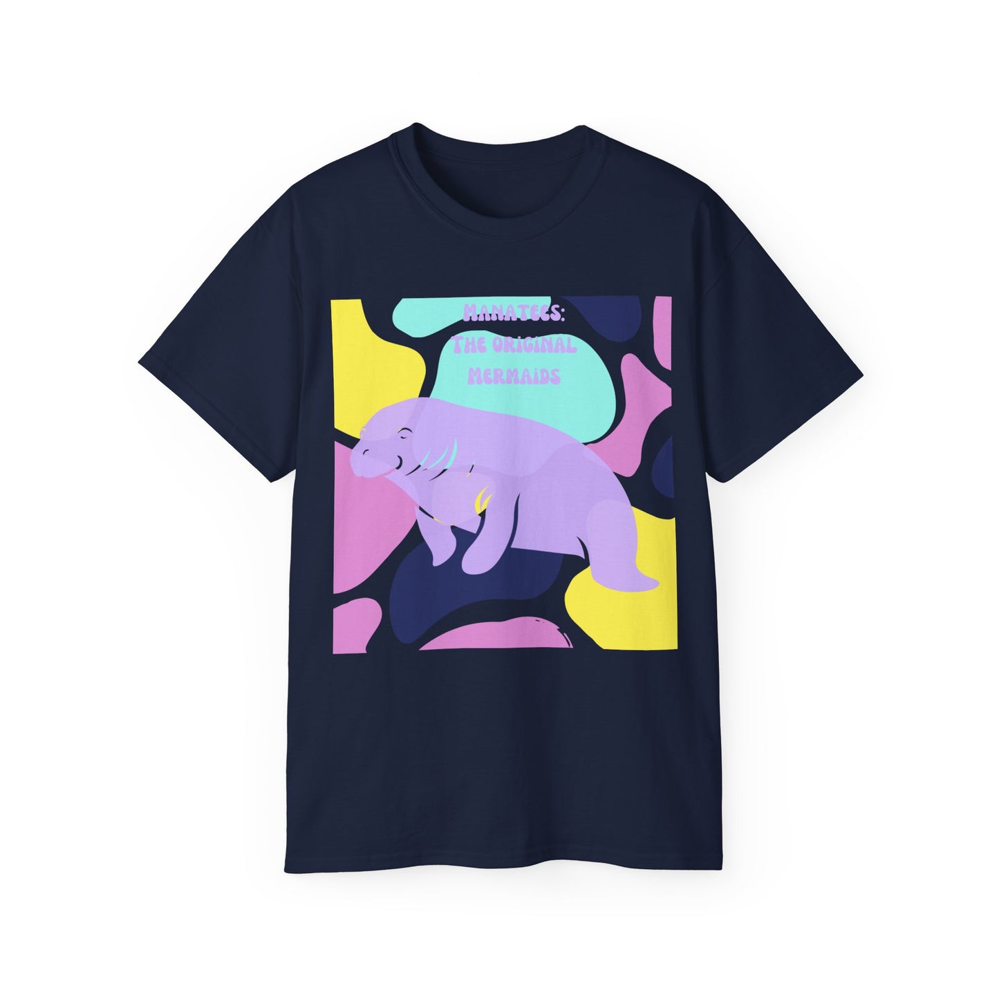 Camiseta unisex de algodón ultra fino The Original Mermaid Manatee de la UE 