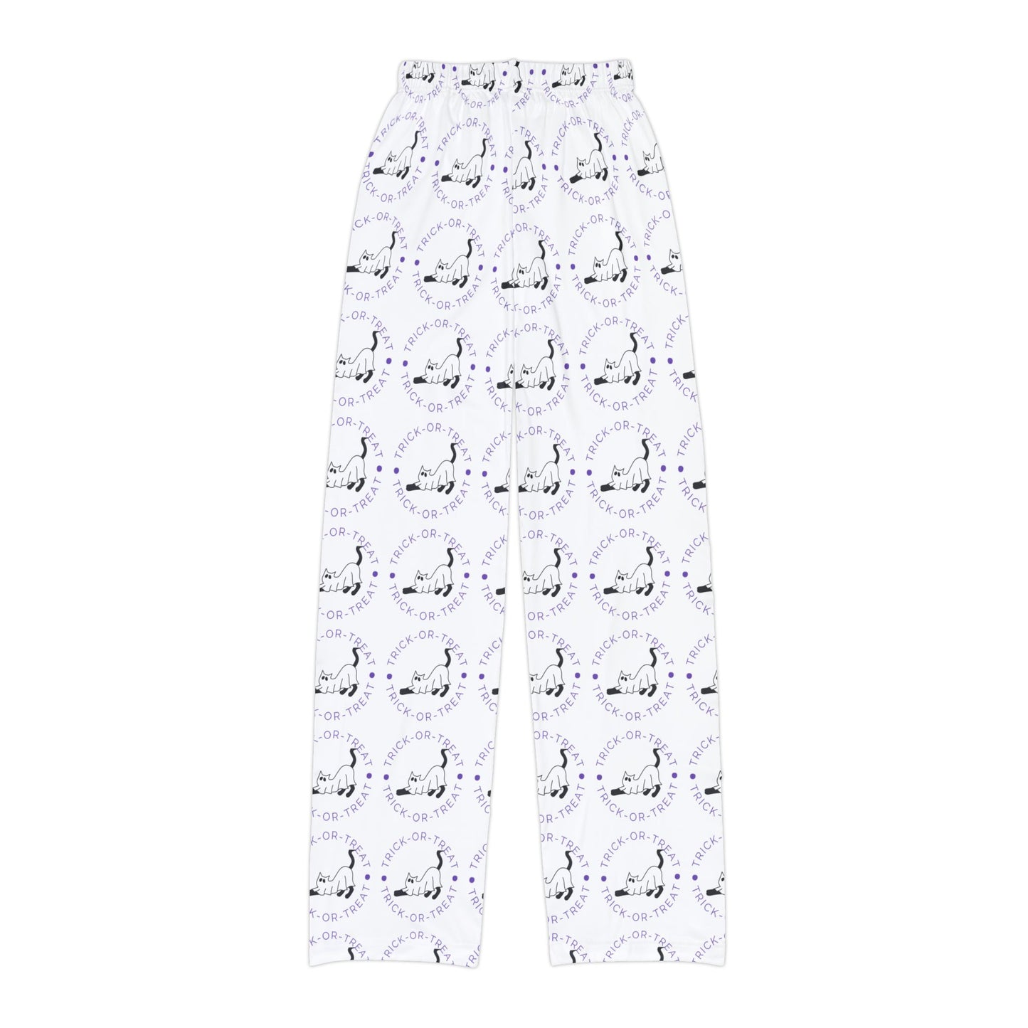 Halloween Ghost Kitty Kids Pajama Pants