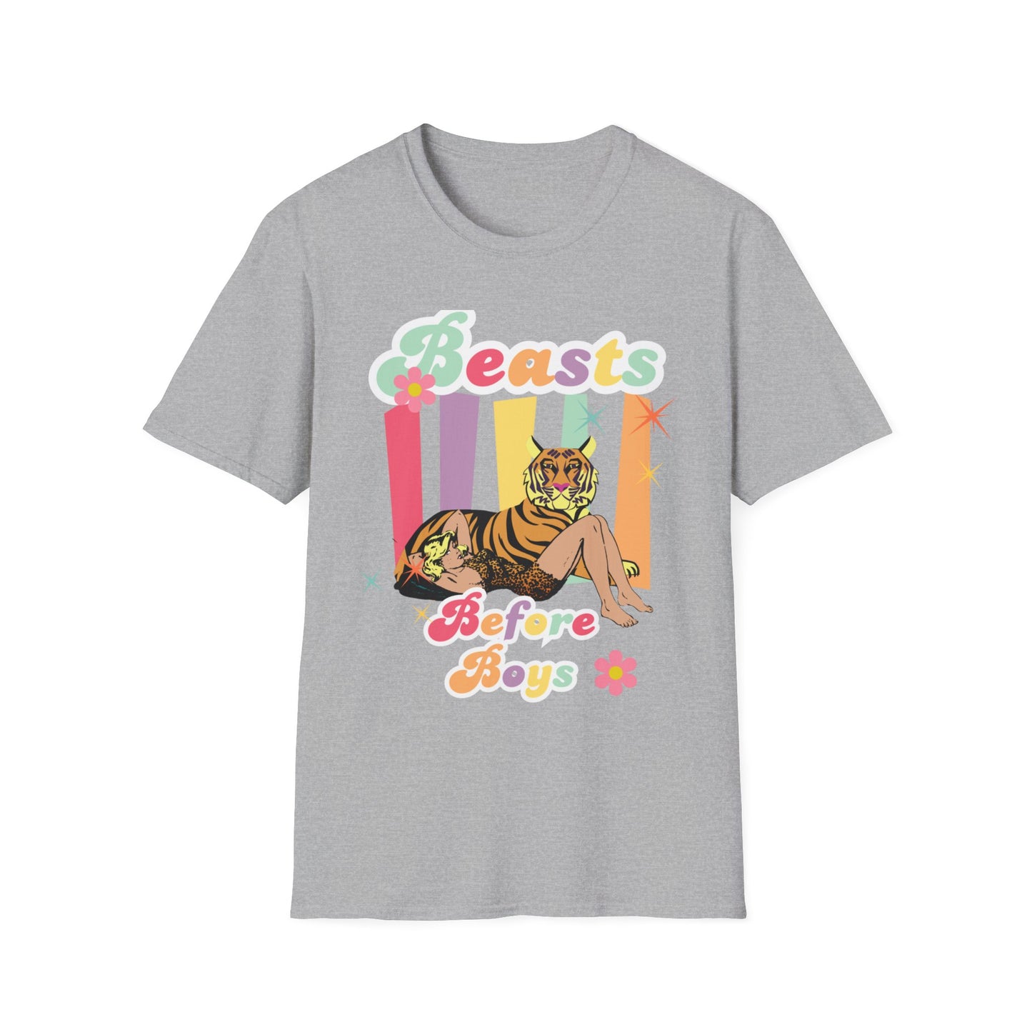 Camiseta unisex de estilo suave Beasts Before Boys para niños de la UE 