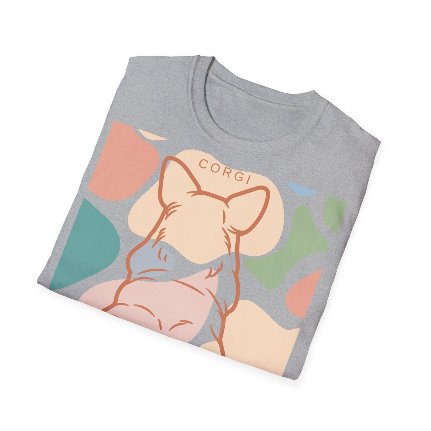 Bonita camiseta unisex de estilo suave con grupa de Corgi 