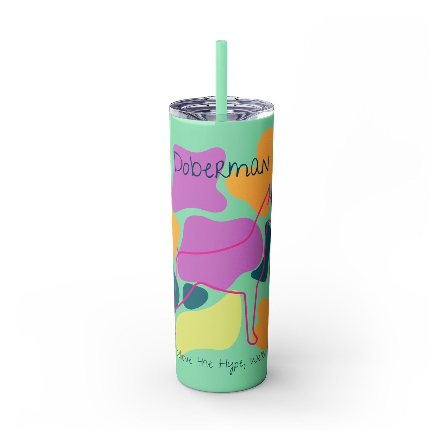 Doberman Tumbler with Straw, 20oz