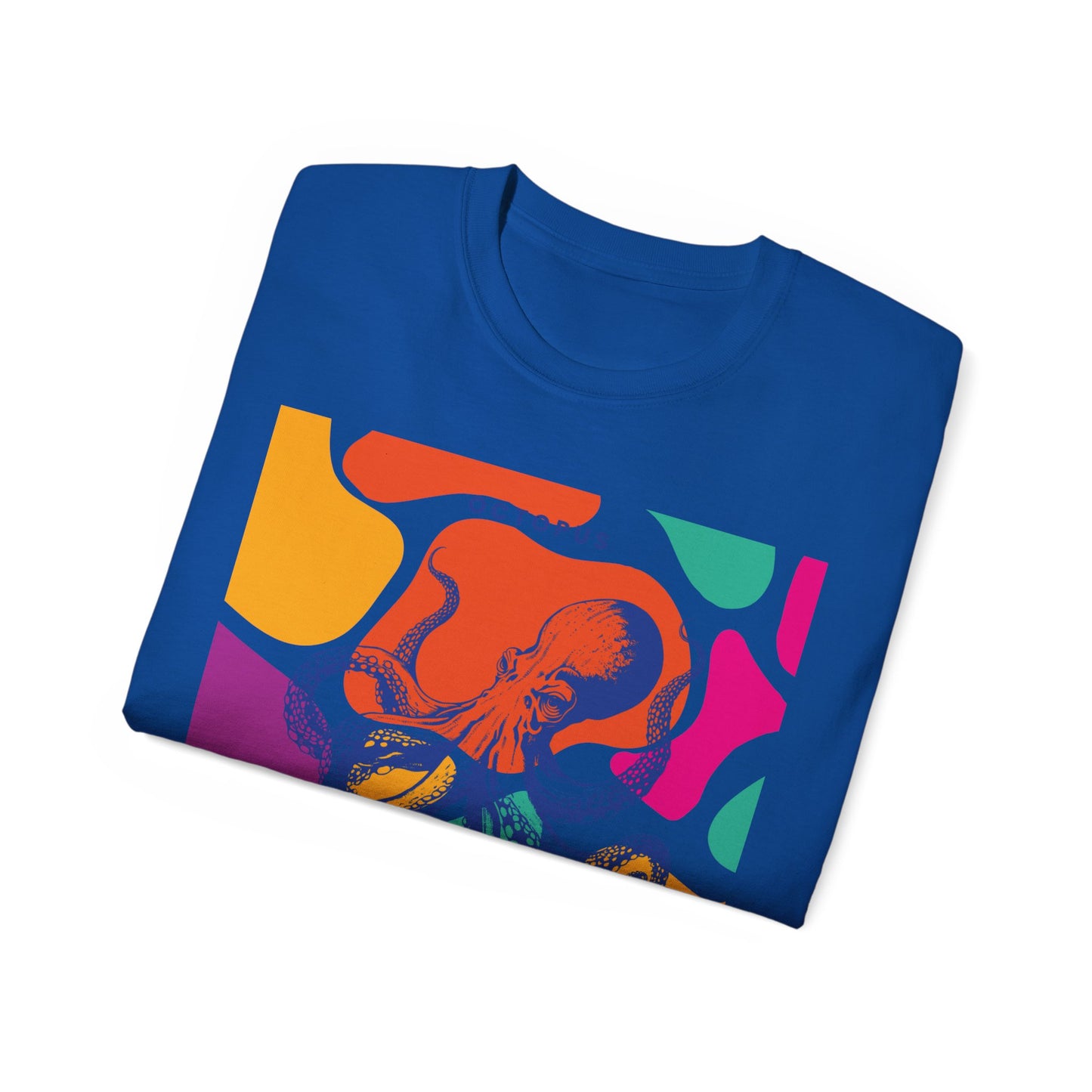 Camiseta unisex de algodón ultra suave con diseño de pulpo Squishy Sea Genius de la UE 